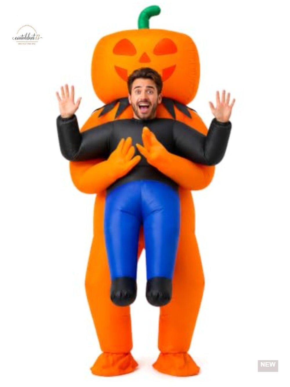 HOPOCO Inflatable Pumpkin Monster Costume Adult One Size Funny Halloween